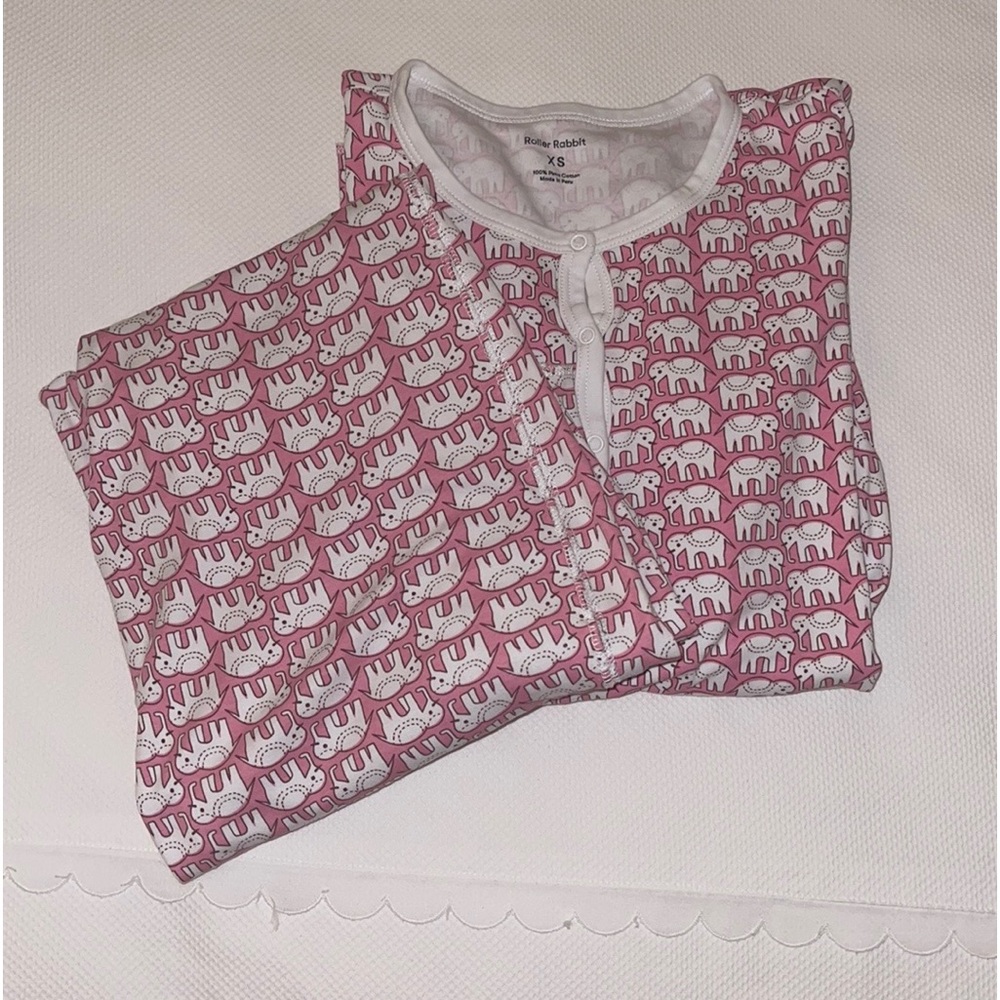Roller Rabbit XS pink elephant pajamas 🐘💕